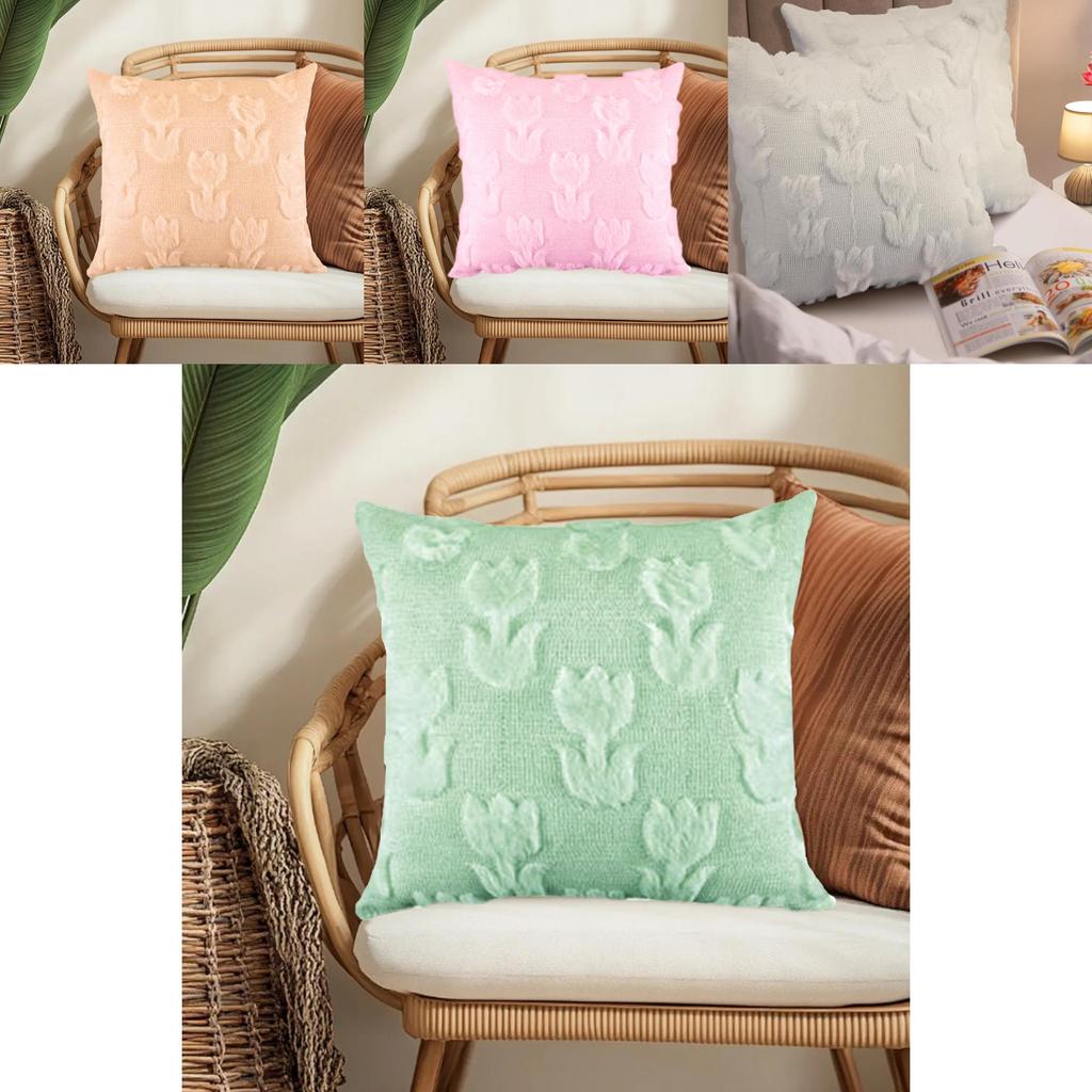 Soft Throw Pillow Case 45in Modern Design Customizable Washable Fleece Cover For Sofa Office Decor