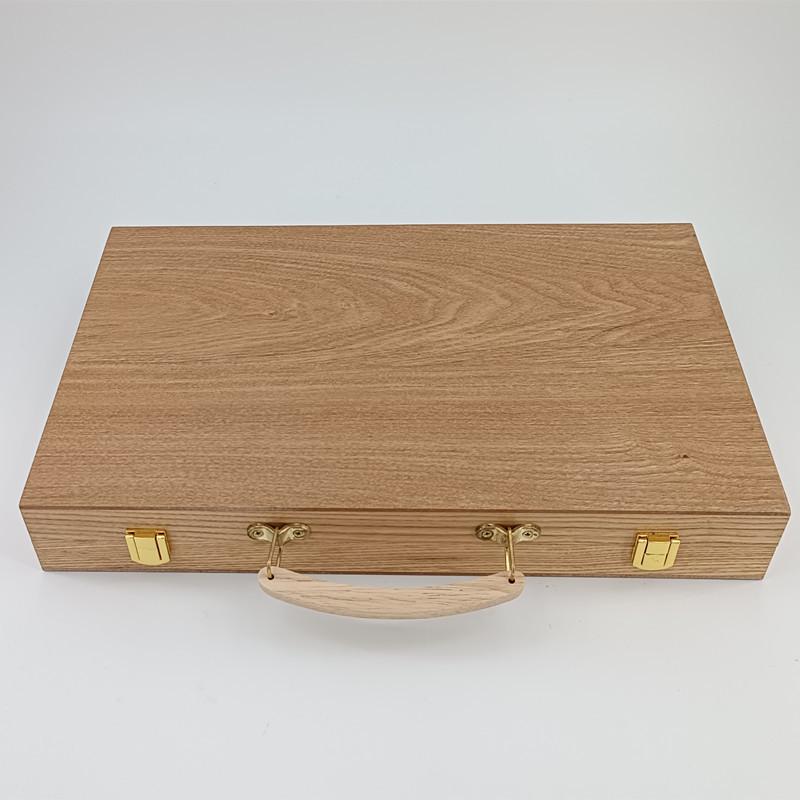 Deluxe Wooden Chess & Backgammon Set with Strategy Game Packaging