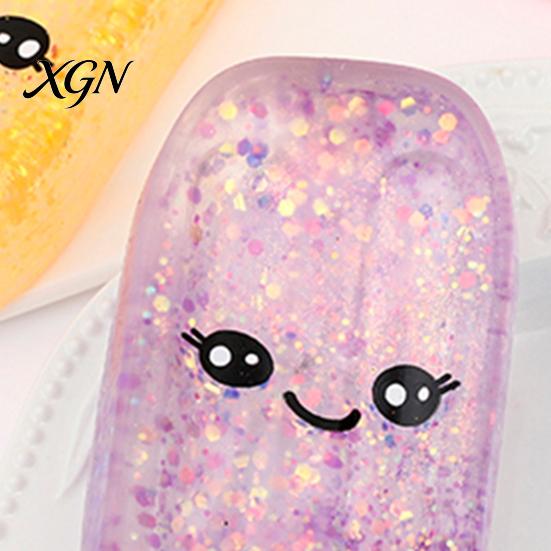 Ice Stick Fidget Toy 1/4Pcs Stress Relief Smiling Cream Squeeze Slow Soft Rising Clear Glitter Decompression Relaxation Tool Gadget