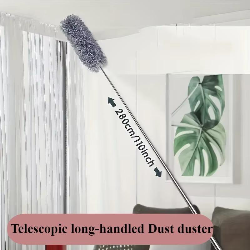 1PC 280CM Microfiber Dust Extendable Curved Ceiling Cleaning Broom Household Electrostatic Precipitator Household Cleaning Tool