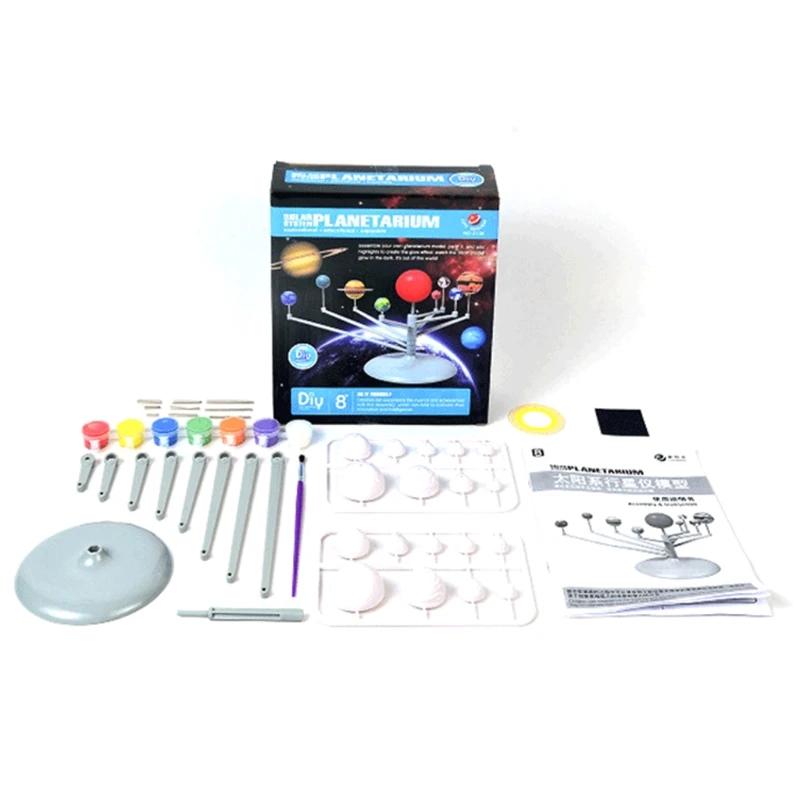 

Self Painting Educational Toy Children s Simulated Solar Eight Planets Science белый