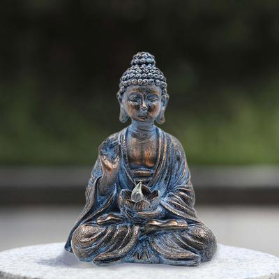 Socha Buddhy Sochařství Řemeslné umění Rustikální Pryskyřice Buddhistická Náboženská Figurka Ozdoba k Dekoraci