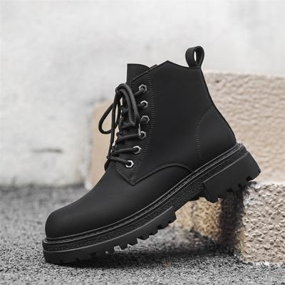 Mode Neue Motorrad-Stiefeletten Winter Leder Allround-Stiefel Mode Plus Samt Outdoor Wüstenstiefel Lässige Schuhe im britischen Stil