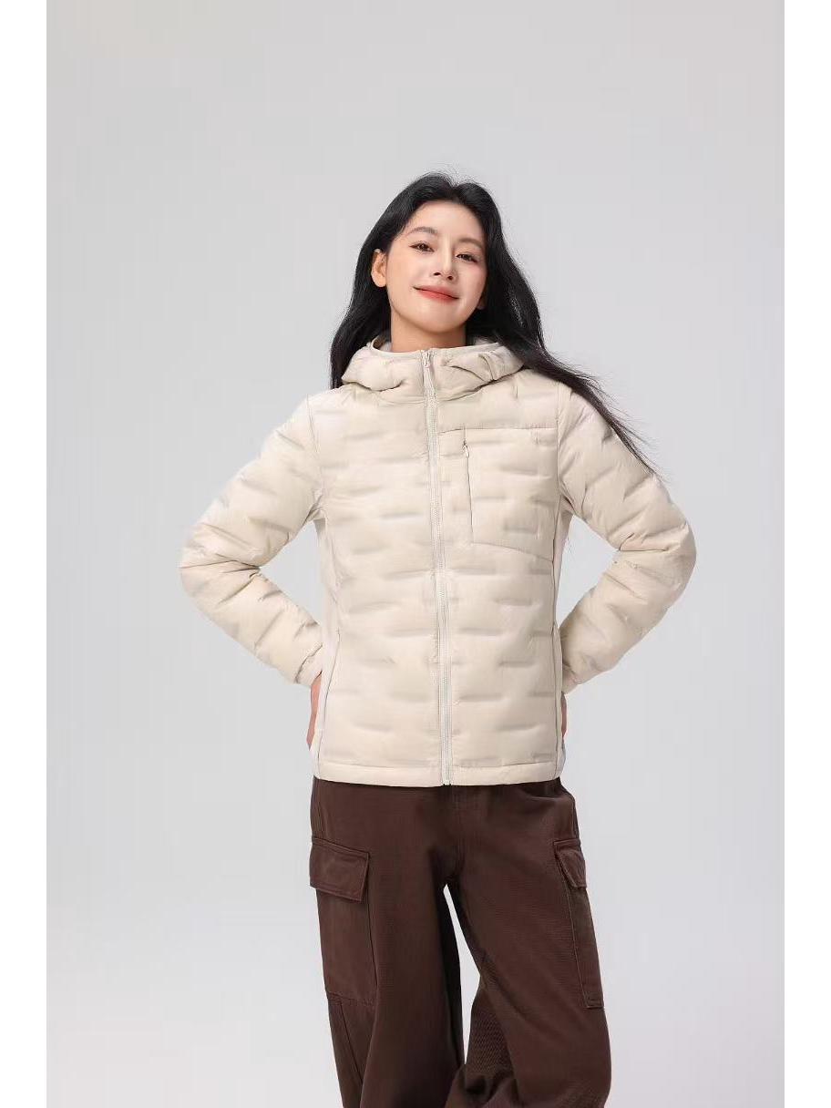 

2025 Women s Ultralight Hooded Down Jacket - Slim Fit, Short Style, Taped Seams for Autumn/Winter M