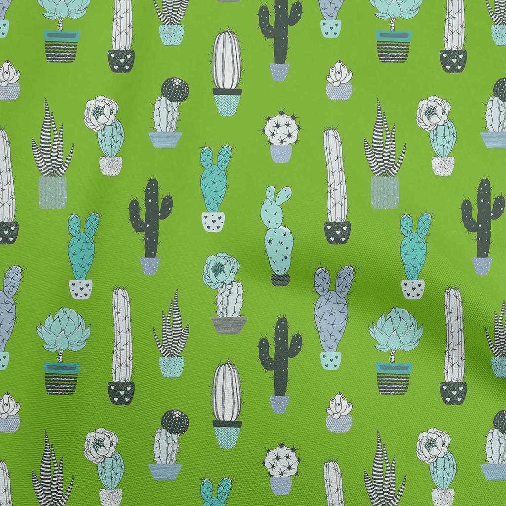 oneOone Cotton Flex Dusty Gray Fabric Cactus Sewing Fabric By The Yard Printed Diy Clothing Sewing Supplies 40 Inch