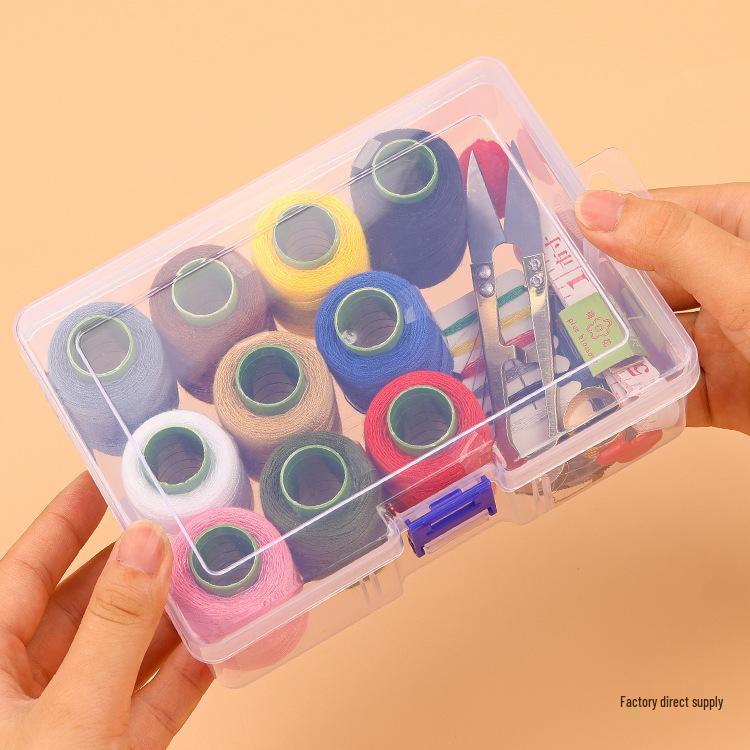 Portable Sewing Kit: High-Quality Needle & Thread Set with Storage Box for Home & Dorm Use
