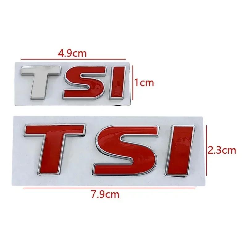 RUNTB1 Metal TSI Car Body Side Emblem Rear Trunk Badge Sticker for Volkswagen VW Touareg Tiguan Polo Vento Golf Passat Jetta Sagitar