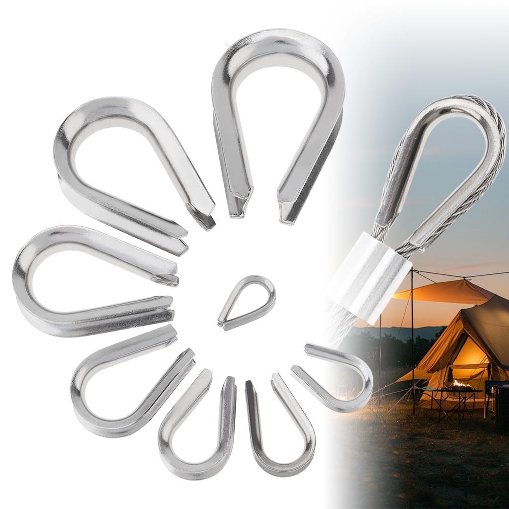 Nerezový kabel Drátěné lano Ochranný návlek M2 M3 M4 M5 M6 M8 M10 Náprstky Takeláž Hardware Svorka Kuřecí HeartRing Upevňovací obrobek