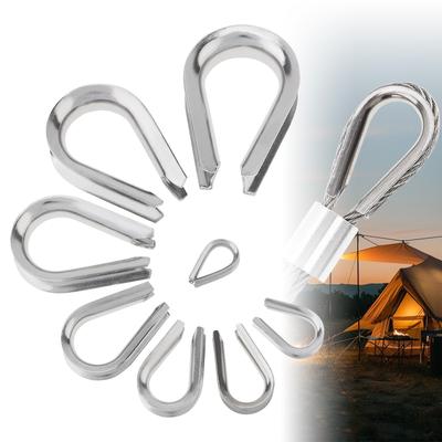 Cabo de Aço Inoxidável Cabo de Aço Manga Protetora M2 M3 M4 M5 M6 M8 M10 Dedais Ferragens de Estaiamento Grampo Anel Coração de Galinha Fixação Peça de Trabalho