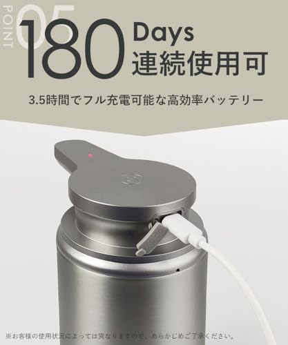 Automatic Soap Dispenser, Stainless Steel, Rechargeable, Rust-Resistant, Holds Hand Soap, Dish Soap, and Kitchen Detergent, Refillable Bottles, Stylis