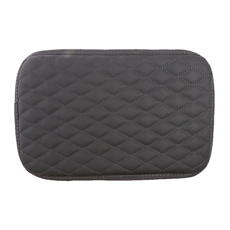 Car Armrest Cushion Universal Elbow Support Cushion Universal Arm Rest Box Cover Pad with Both Side Storage Bag PU Leather