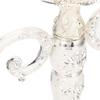 1pcs Silver And White Candle Holder Zinc Alloy 3 Arm Candle Holder Metal Candelabra  Home Decor