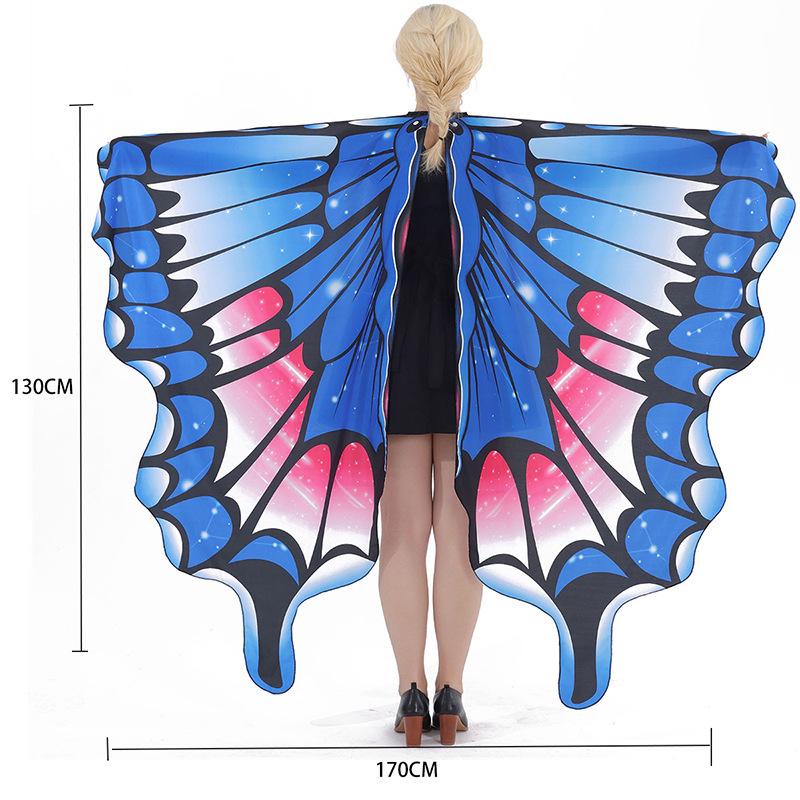 Butterfly Cloak Gradient Halloween Dance Shawl Wings