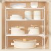 Expandable Kitchen Shelf Countertop Cabinet Partition Layered Shelf In-Cabinet Spice Organizer Pot Rack Desktop Shelf