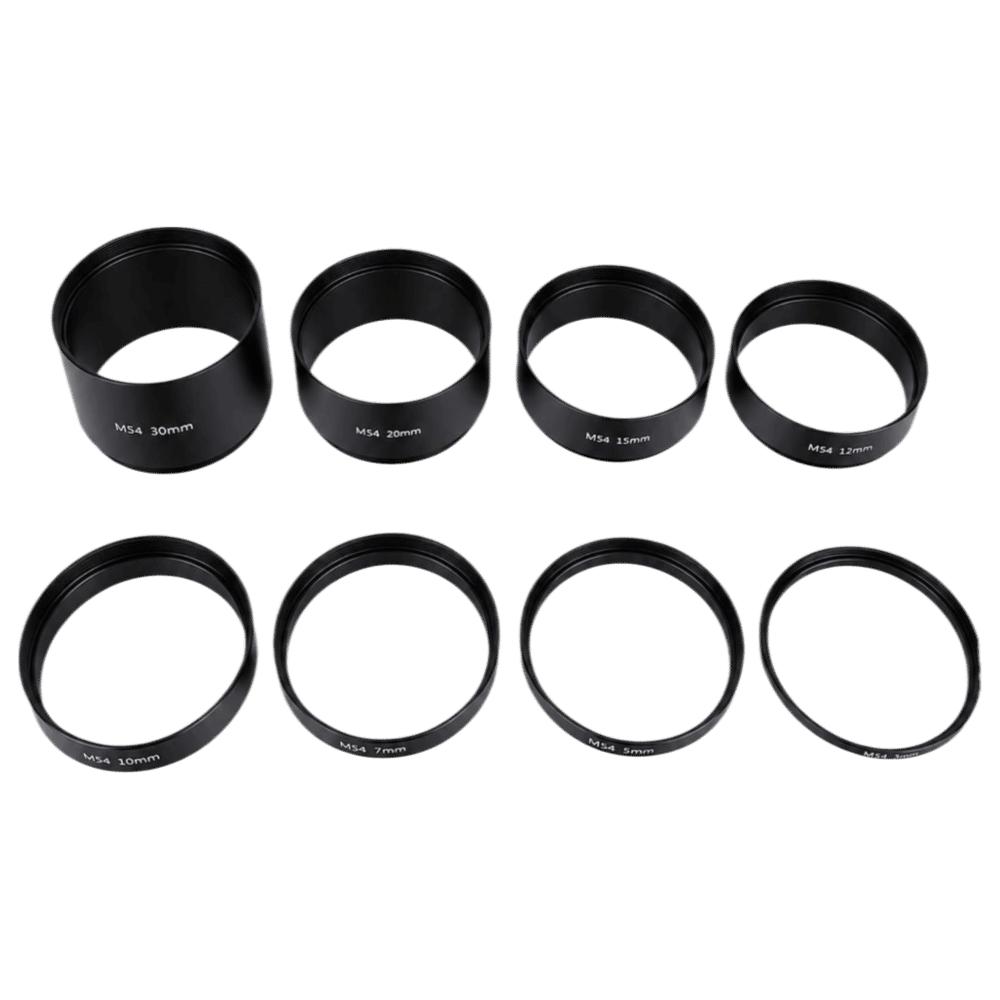 8pcs Alloy Lens Adapter Ring M54x0.75 Thread Threaded Spacer Kit Astrophotography