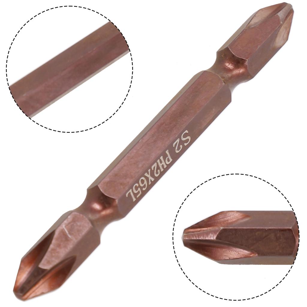 1pcs Alloy Steel PH2 Double-ended Cross Electric Screwdriver Bit 65/100mm/150mm/200mm/250mm/300mm For Pneumatic Screwdriver