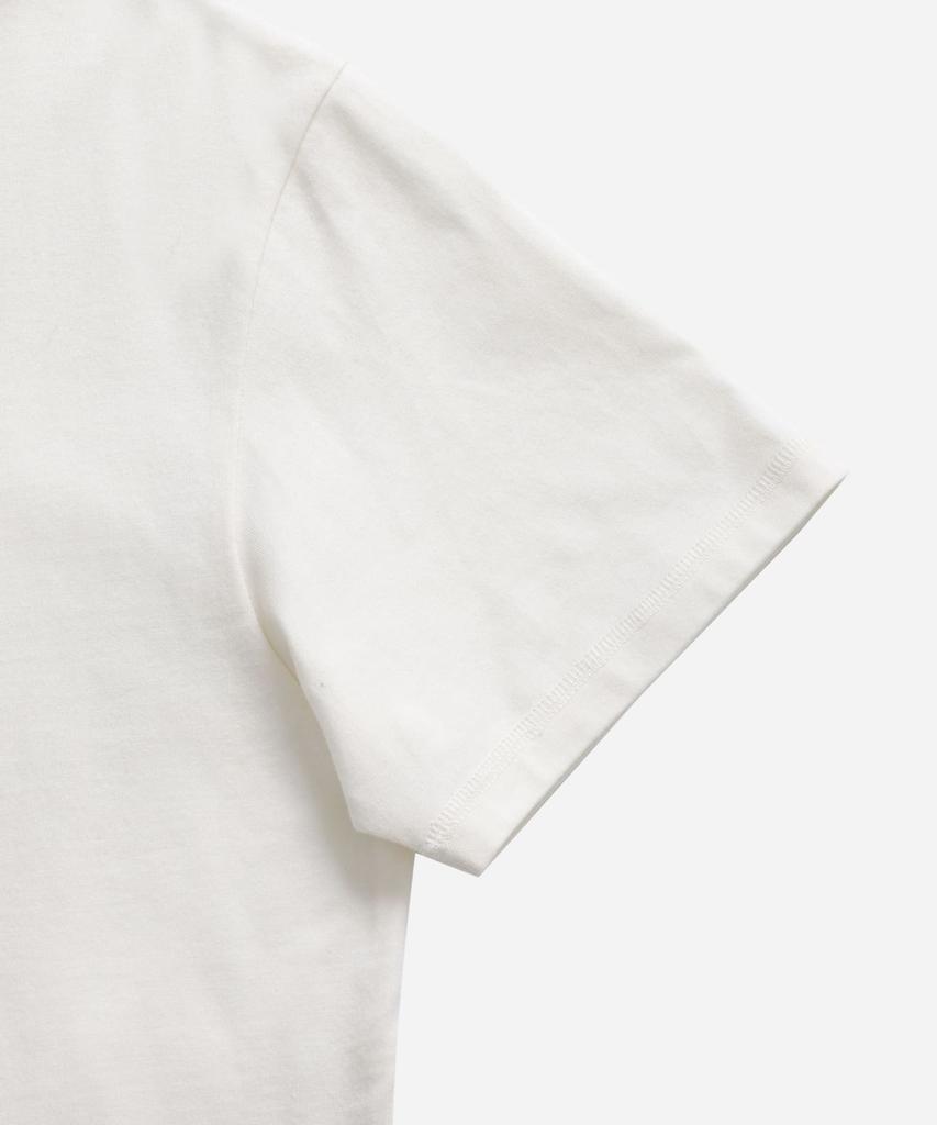 Yunibeosyeolobeolol Henley Neck Short T-Shirt White
