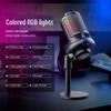 RGB Capacitor Wired Microphone for Gaming, Singing, Live Broadcast & Recording with Sound Card (ME6S)