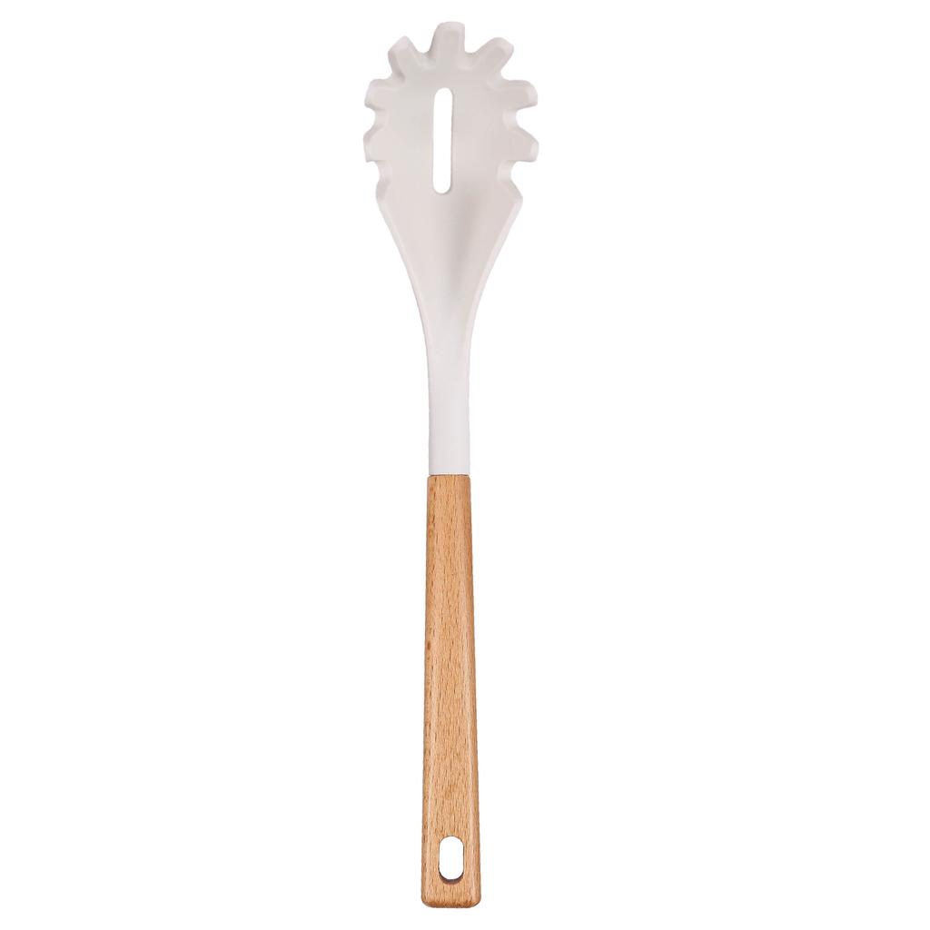 Wooden Handle Silicone Spatula Kitchenware Set High Temperature Resistant Household Non-stick Cooking Spatula Spoon Spatula.