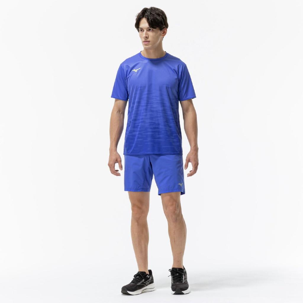Training Wear Quick Dry Dazzling 2XL [Mizuno] T-Shirt, Sweat-wicking, 32MAD025, Men's, Blue,