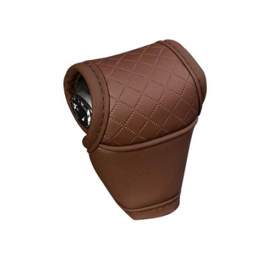 Car Gear Shift Cover,PU-Leather Shift Lever Cover Gearbox Shifter Knob Protector