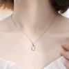 Mobius Ring Necklace Women's Ins Light Luxury Niche Simple Clavicle Chain Necklace