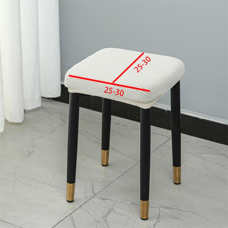 1pc Thickened Small Square Stool Dustproof Protective Cover Elastic Chair Stool Cover Home Decorative Chair Cover