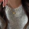 Simple Temperament Golden Beanie Necklace Female