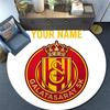 Custom Name,Galatasaray S.K pattern round rug,Carpet Rug for Living Room Bedroom Playroom ,Non-slip Floor Mat,Holiday Gifts and Birthday Gifts.