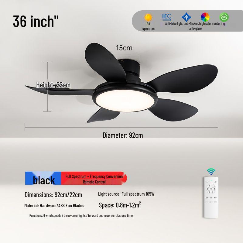 2024 High-Power Ceiling Fan with Integrated Chandelier for Bedroom, Dining, and Living Room