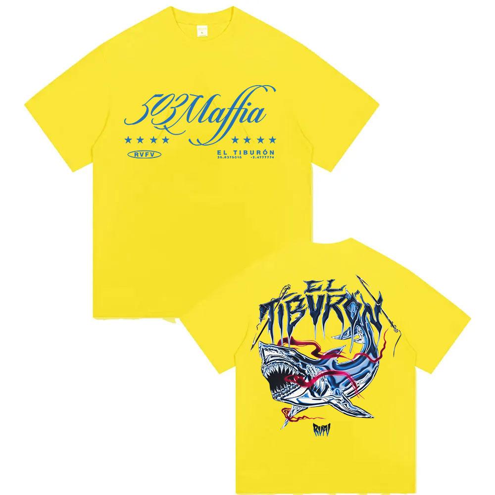 Rapper RVFV EL TIBVRON Tour 2025 Merch T-Shirt Men's Women Retro High Quality Fashion T-shirts Hip Hop Oversized Cotton T Shirt