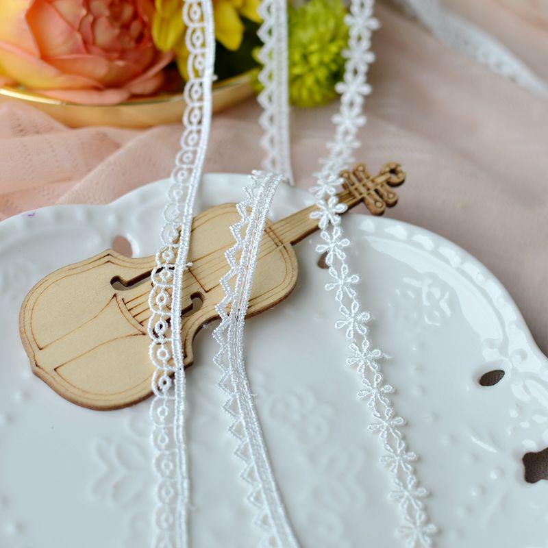 Mini Embroidered Lace Trimming for Doll Clothes - Fine Water Soluble Material