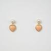 MERRYMOTIVE Coral Heart Pearl Earring