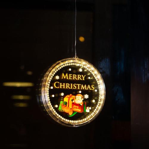 

Рождественские декоративные огни, украшения для комнат, рождественские украшения, светильники на присосках, рождественские люминесцентные окна и декоративные светильники 0.6