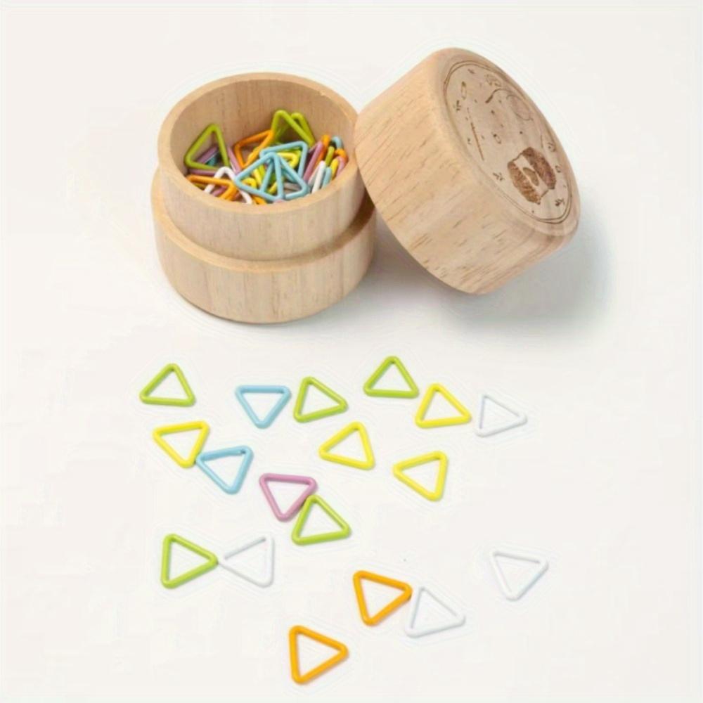 30Pcs Mix Color Triangle/heart Knitting Stitch Markers Colored Metal 12-13mm Stitch Markers for Sewing DIY Knitting