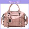 Luxurious Large Capacity Genuine Leather Feel Boston Bag For Women With Stylish Colors