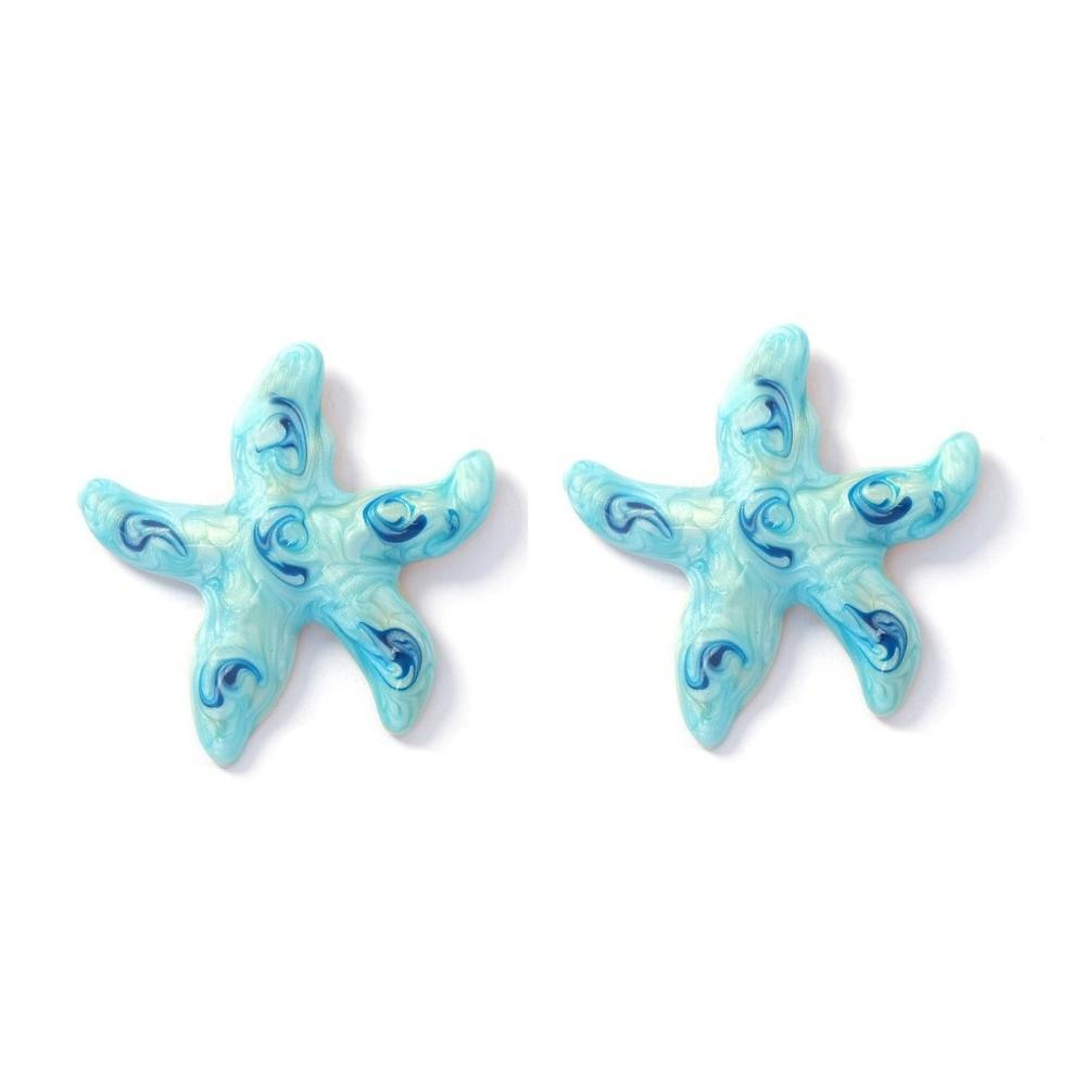 Stainless Steel Shell Earrings Studs Chic Starfish Earrings Trendy Ocean Style Ear Studs Holiday