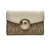 Used Michael Kors 6 Key Holders Signature FultonKey Holder  Beige/white PVC/leather Women