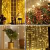 3M USB LED Lichterkette Vorhang Lichter Girlande für Neujahr Feiertagsparty Hochzeit Geburtstag Schlafzimmer Weihnachten Zuhause Feston Dekoration