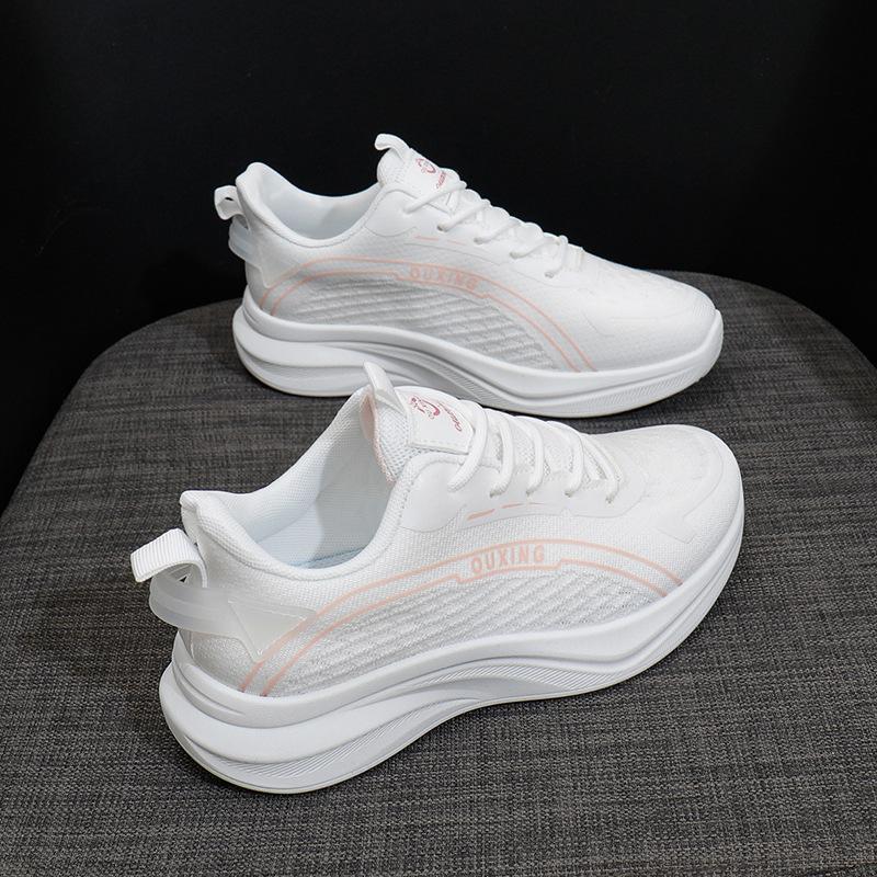 

Весна 2025 года, новая корейская версия, дышащая женская обувь с плетеным ворсом, студенческая спортивная обувь для бега, женская повседневная обувь FZ6601 40