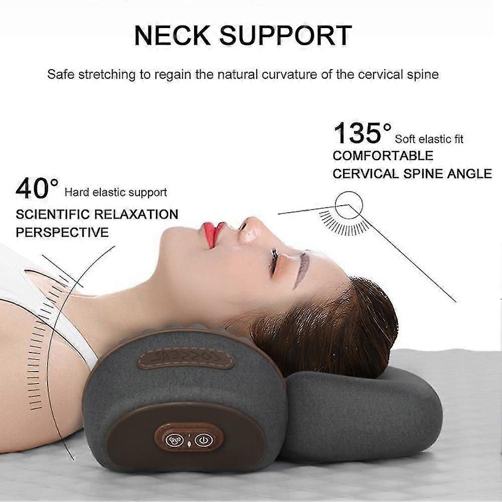 Cervical Memory-Foam Neck Pillow Massage Heat Traction for Sleeping Slowing Rebound Memory Pillow Ergonomic Support  Per-Yvan