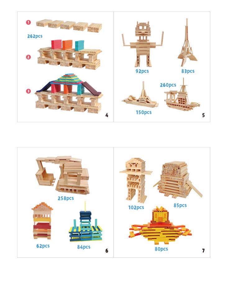 Wooden Building Blocks for Kids: Educational Construction Toys for Stacking and Building Fun