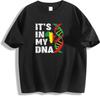 It's In My DNA Black Pride Africa Print T-Shirt,Short Sleeve Teen Tees
