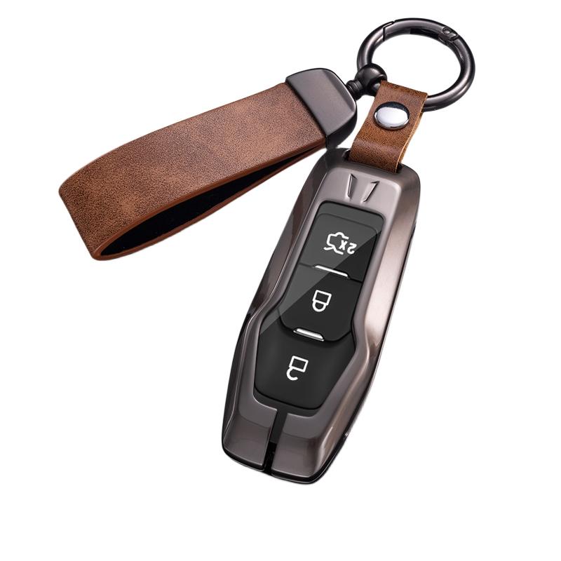 Metall Auto Fernbedienung Schlüsselanhänger Hülle Abdeckung Case Schlüsselanhänger für Ford F-150 Mondeo Galaxy S-Max Explorer Ranger 2015 2016 2017 2018