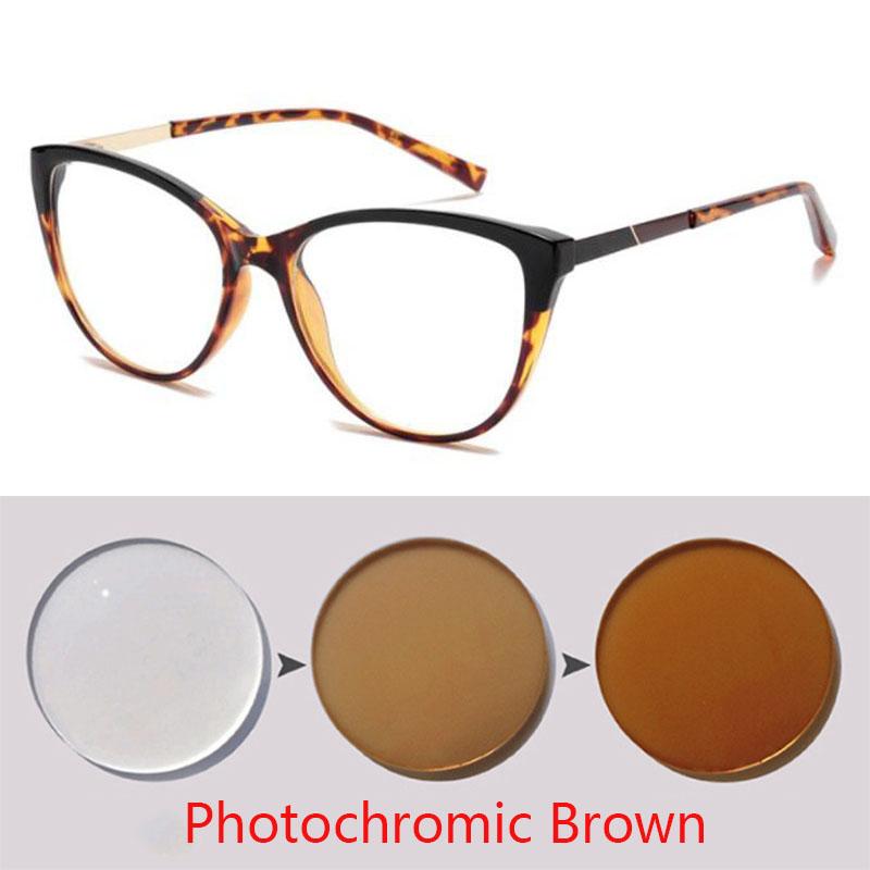Feminine Optical Myopia Glasses Vintage Brand Design Clear Cat Eye Blue Light Blocking Glasses Women Eyeglasses Degree 0 To -6.0