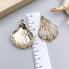 Gold Electroplated Acrylic Conch Pendant Charm for DIY Bracelets and Necklaces