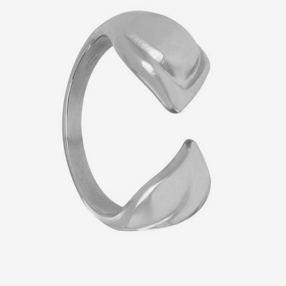 Waterproof Stainless Steel Ring for Women Non-fading Heart Ring Stylish Metal Rings Simple New Jewelry