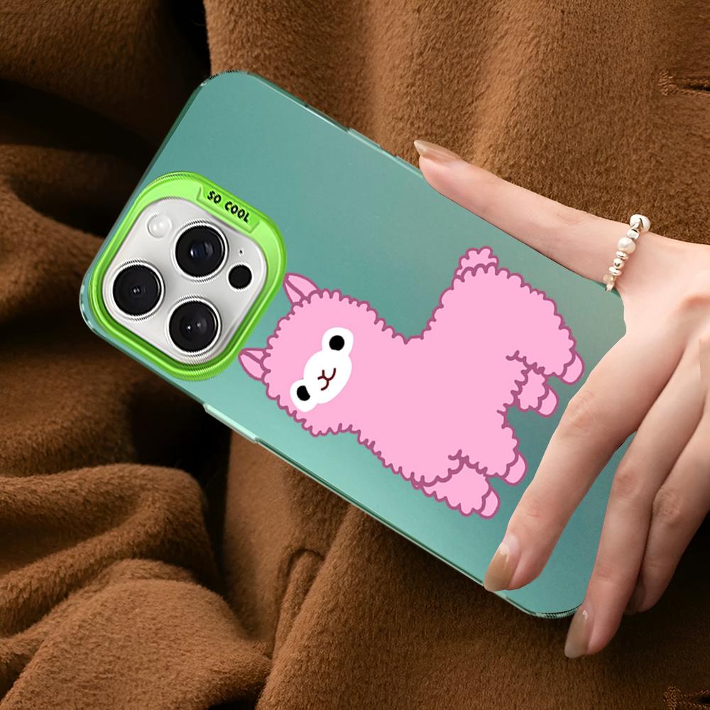Llama Alpaca Animals Cartoon Colorful Phone Case For IPhone 16 15 14 13 12 11 Pro Max X XR XSMAX Matte Shockproof Back Cover