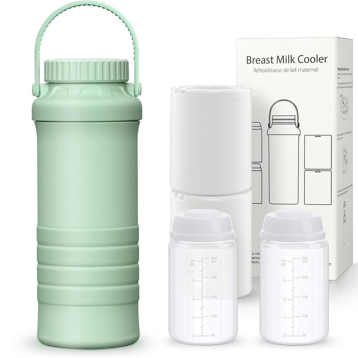 

Portable Stainless Steel Breast Milk Cooler Bottle, Wide Mouth Design 600ml рожевий