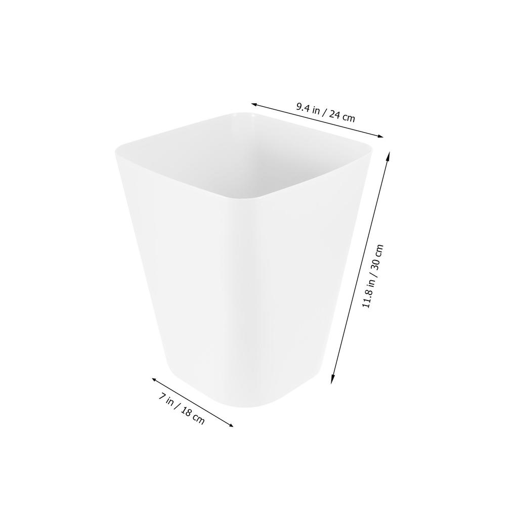 Garbage Can Sturdy Plastic Rubbish Bin for Dorm Living Room Kitchen Bathroom Car Hotel Use Large Capacity Convenient